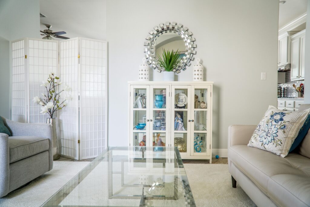 living room area with a couch