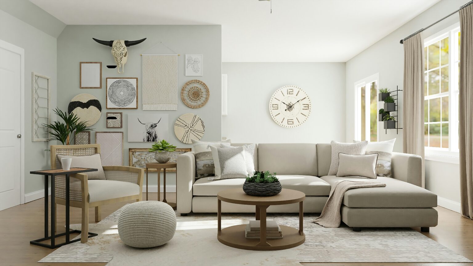 Cream colored living room. The best house cleaning service in Newington
