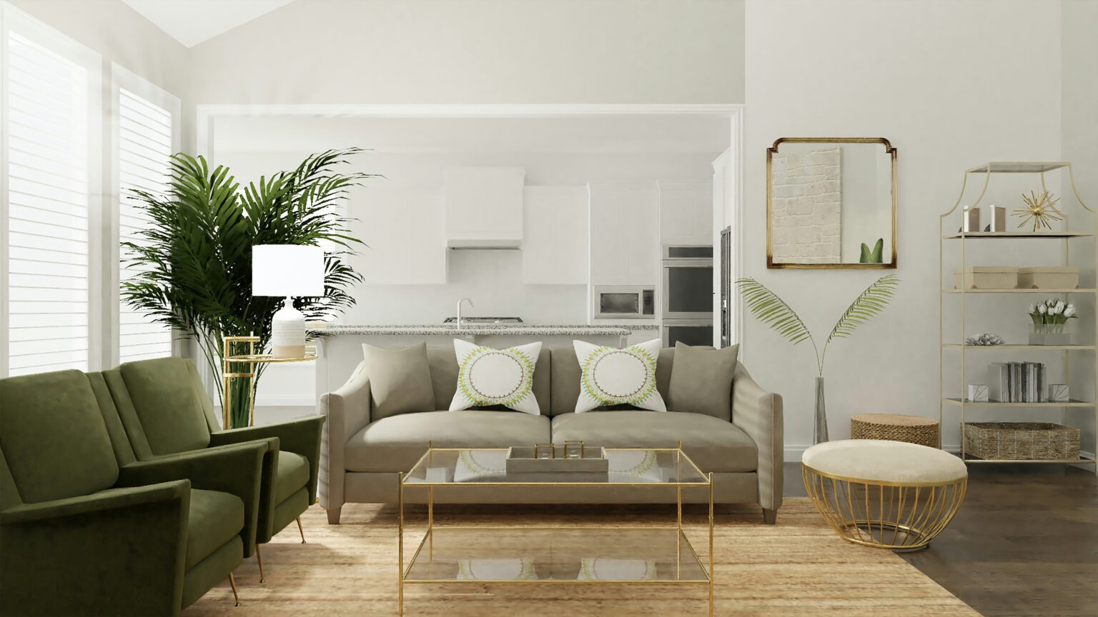 Living room with a couch. The best house cleaning service in Durham